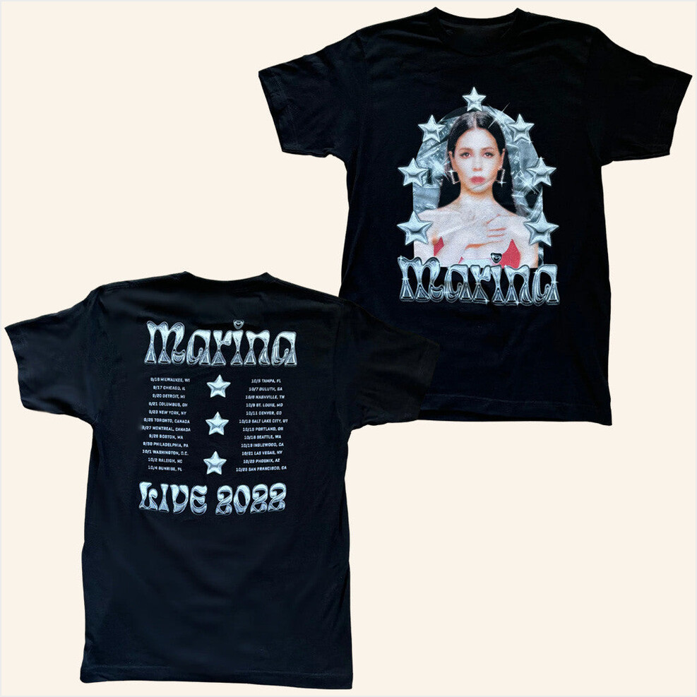 Marina Official Merch Chrome Start T-Shirt Gifts For Wife Birthday Gifts For Best Friend-1