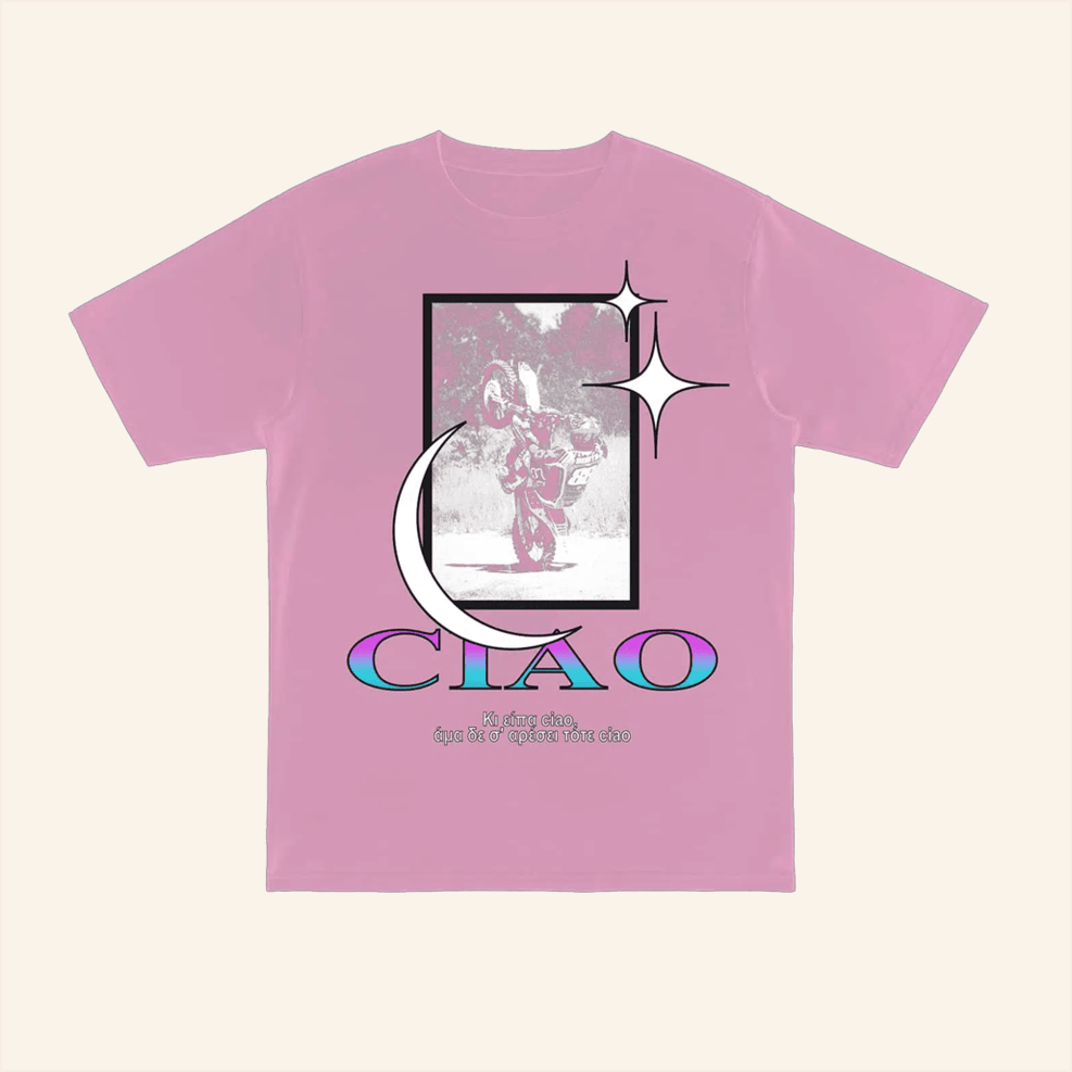 Marina Satti Merch Ciao Light Pink T-Shirt Gifts For Besties Birthday Gifts For Sister-1