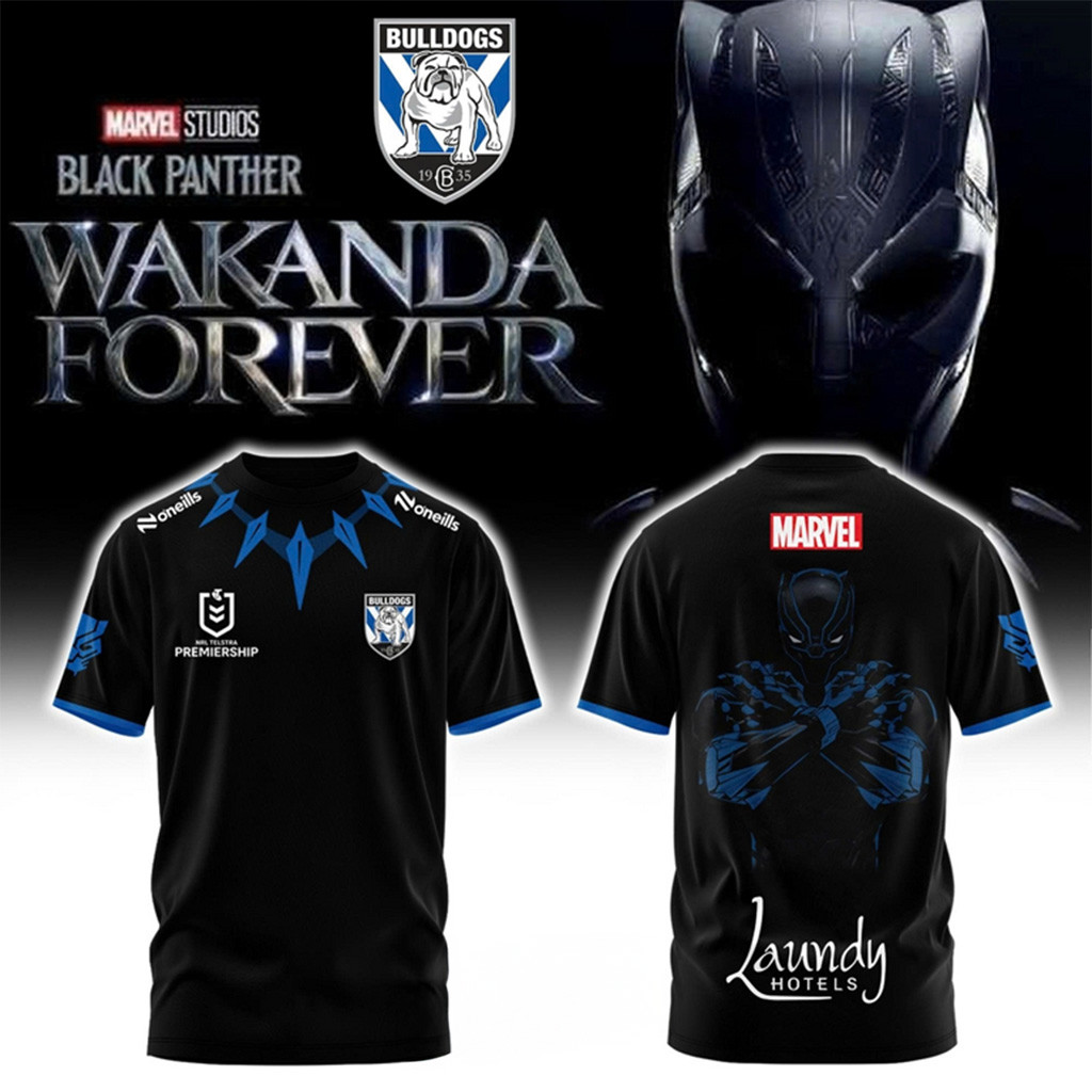 Marvel NRL Team x Black Panther T-Shirt Best Gifts For Boyfriend-1