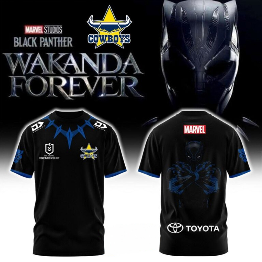 Marvel Toyota NRL Team x Black Panther T-Shirt Present For Husband-1