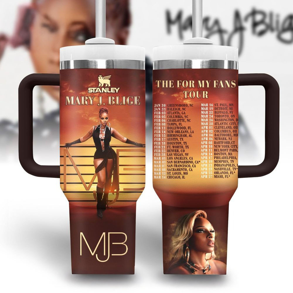 Mary J. Blige The For My Fans Tour 2025 Tumbler Mary J. Blige Merch Mother's Day Gifts For Wife-1
