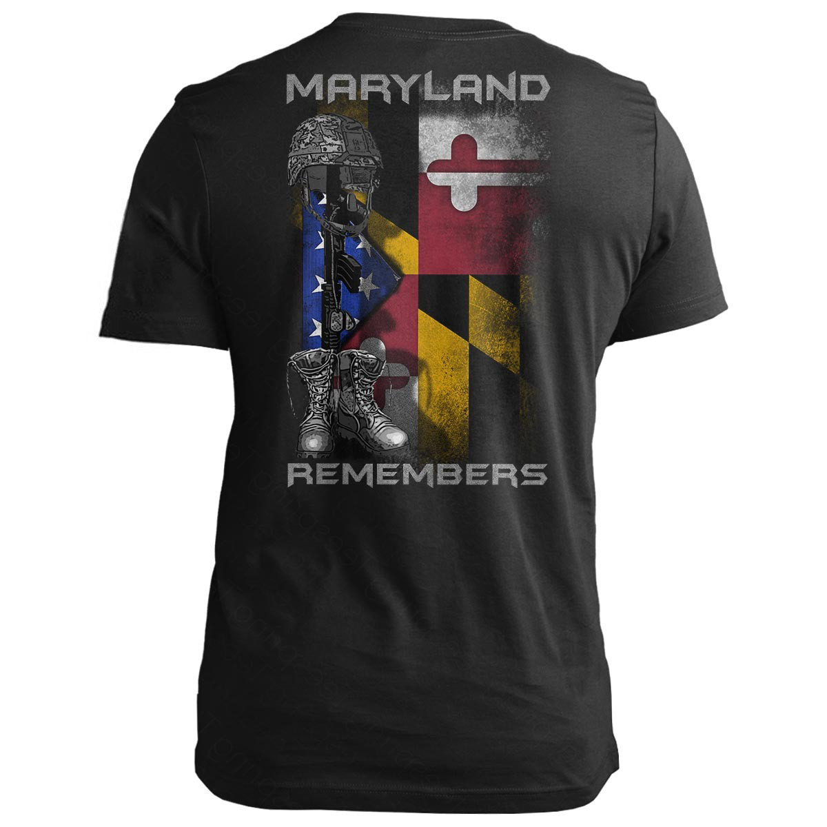 Maryland Remembers Maryland T-Shirt Patriotic Merch Best Gifts For Veterans-1