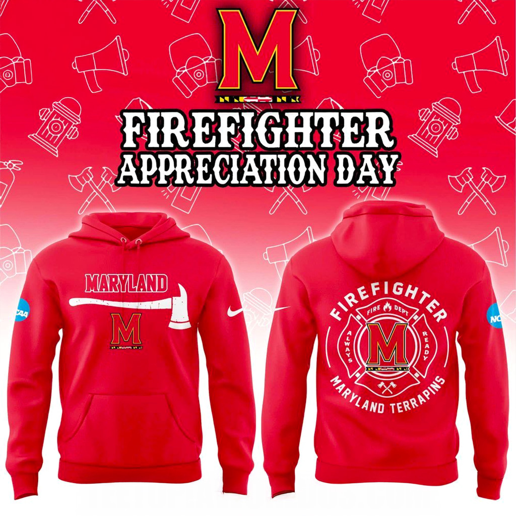 Maryland Terrapins Firefighter Application Day Hoodie Maryland Terrapins Merch Husband Gifts-1