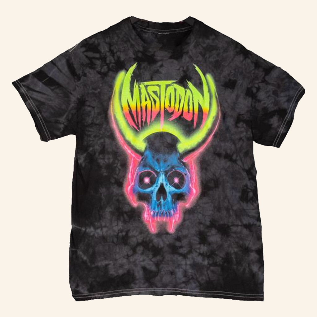 Mastodon Merch Artist Series Cjk Neon Skull Crystal T-Shirt Gifts For Dad-1
