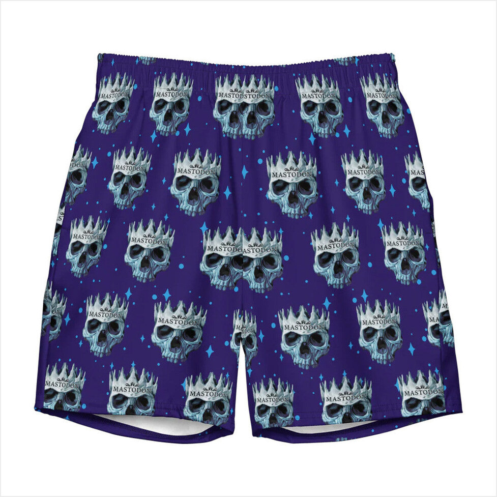Mastodon Merch Spikey Skull Swim Trunks Best Gifts For Him Birthday Gifts For Besties-1 Mastodon Merch Spikey Skull Swim Trunks Best Gifts For Him Birthday Gifts For Besties-1