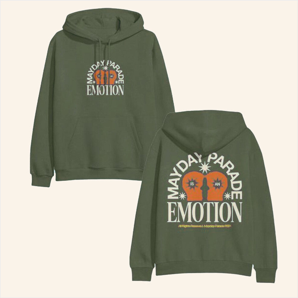 Mayday Parade Merch Emotion Cypress Green Hoodie Gifts For Her Birthday Gifts For Friends-1