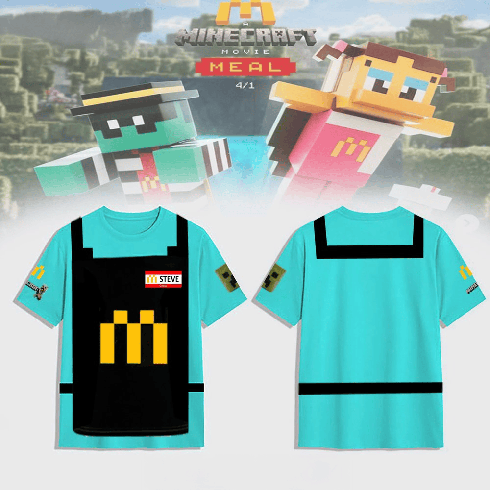 McDonald's A Minecraft Movie Meal T-Shirt Father's Day Gifts For Husband-1