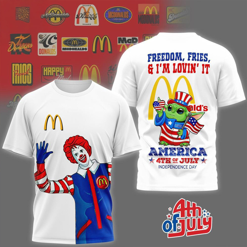 McDonalds Happy Independence Day T-Shirt Best Gifts For Husband-1