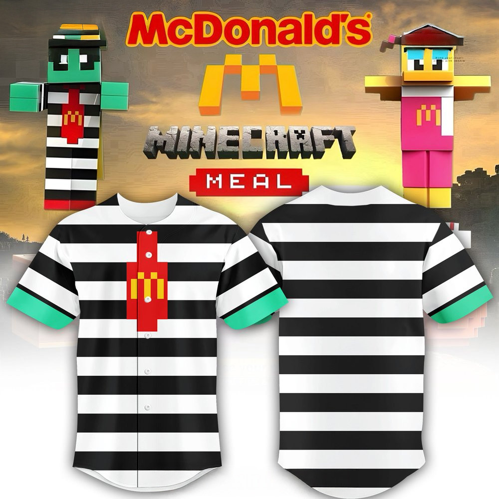 McDonald's x Minecraft Movie Meal Special Zombie Hamburglar Jersey Father's Day Gifts-1