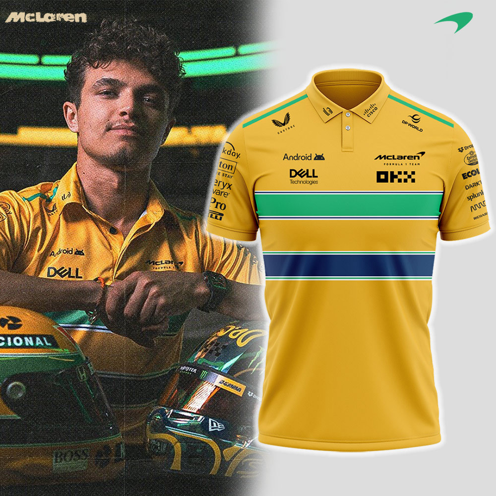 McLaren Teamwear Senna Monaco Polo Shirt Formula 1 Shirt Meaningful Father's Day Gifts-1