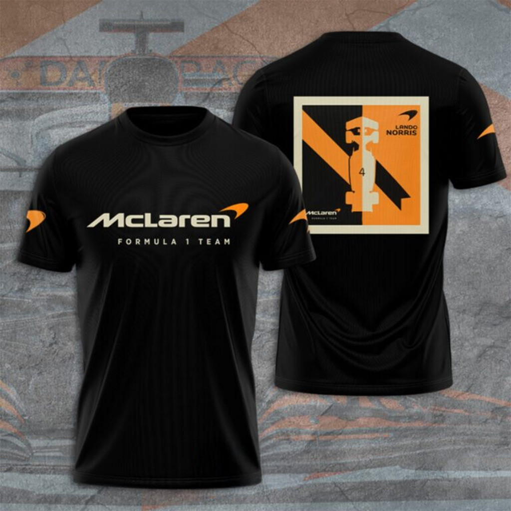 McLaren x Lando Norris Black Shirt McLaren Merch Gift Ideas For Boyfriend-1