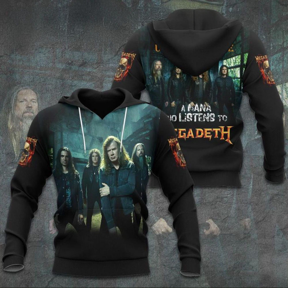 Megadeth Never Underestimate A Nana Listens To Megadeth 2024 Hoodie Father's Day Gifts For Grandpa-1