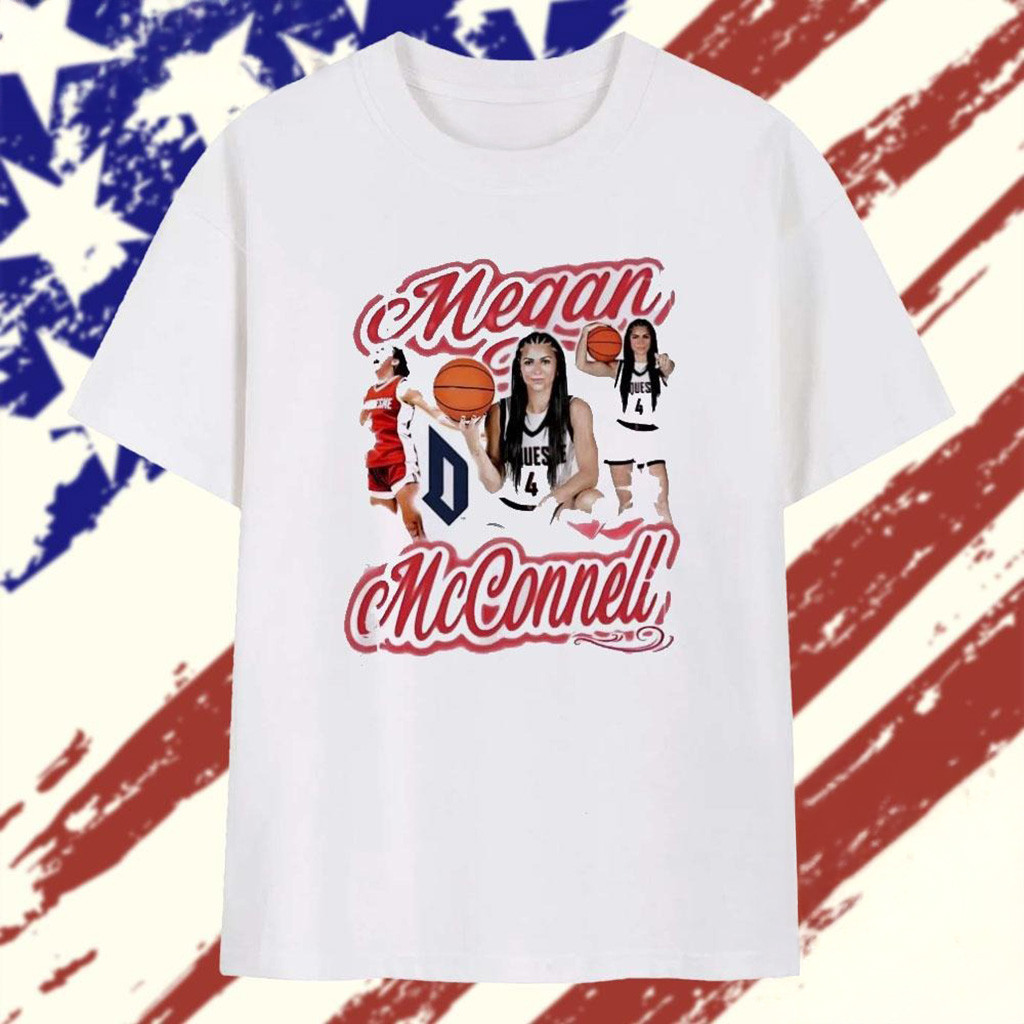 Megan Mcconnell Duquesne Dukes Picture Collage T-Shirt Gifts For Basketball Fan-1