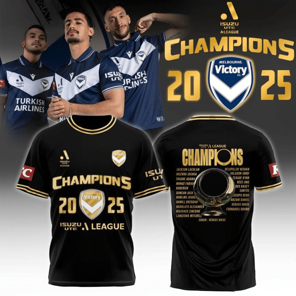 Melbourne City Victory Champions A League 2024-25 Season T-Shirt Unique Gifts For Dad-1
