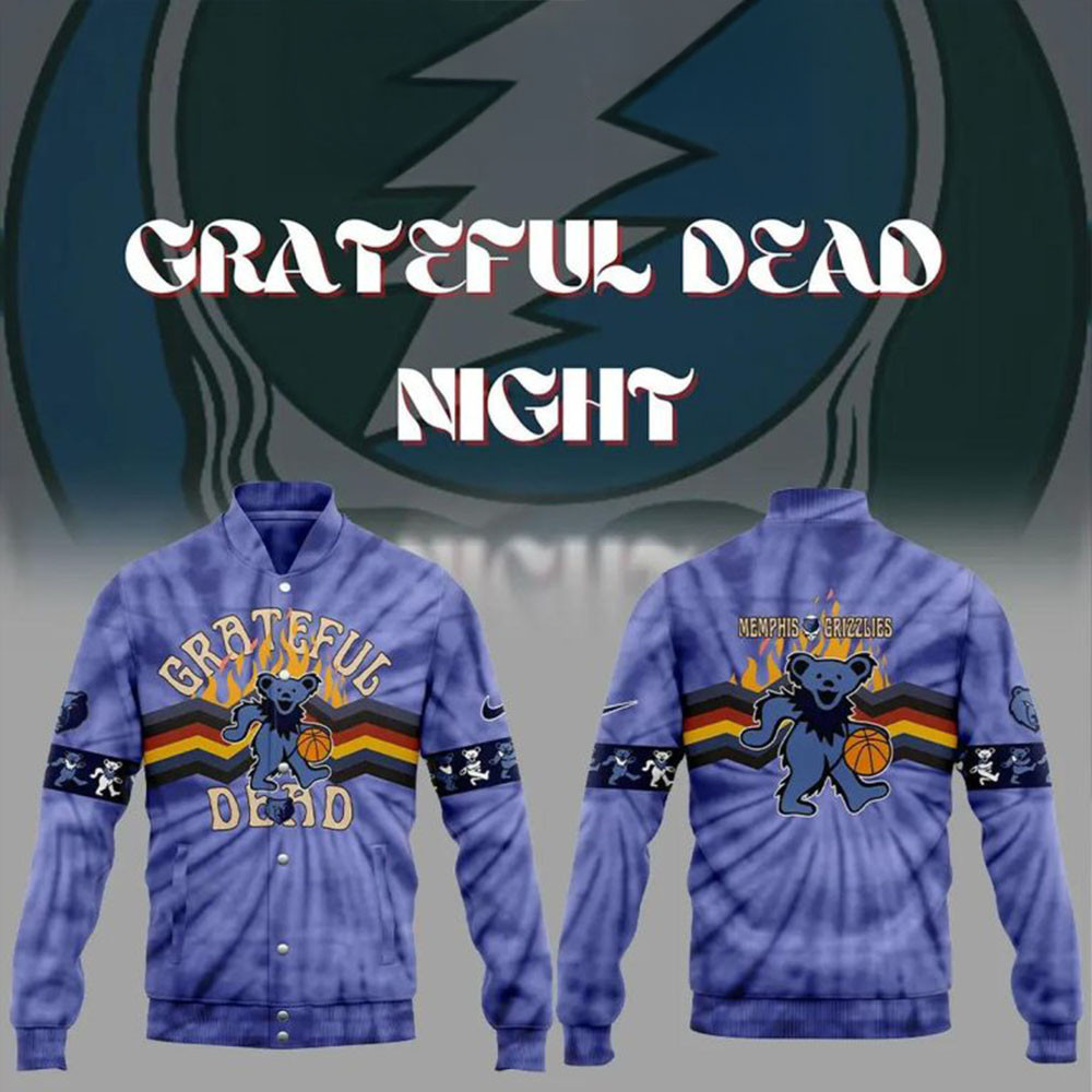 Memphis Grizzlies Grateful Dead Celebration 2024 Baseball Jacket Father's Day Gifts For Husband-1