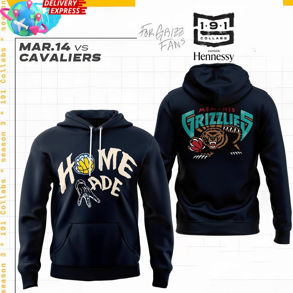 Memphis Grizzlies Home Made 2025 Hoodie Grizzlies Merch Perfect Father's Day Gifts-1