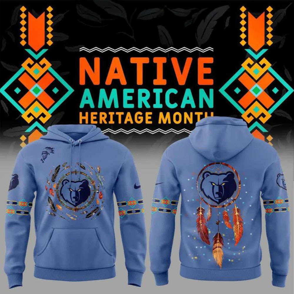 Memphis Grizzlies Nov Native American Heritage Month 2024 Hoodie Dad Fathers Day Gifts-1