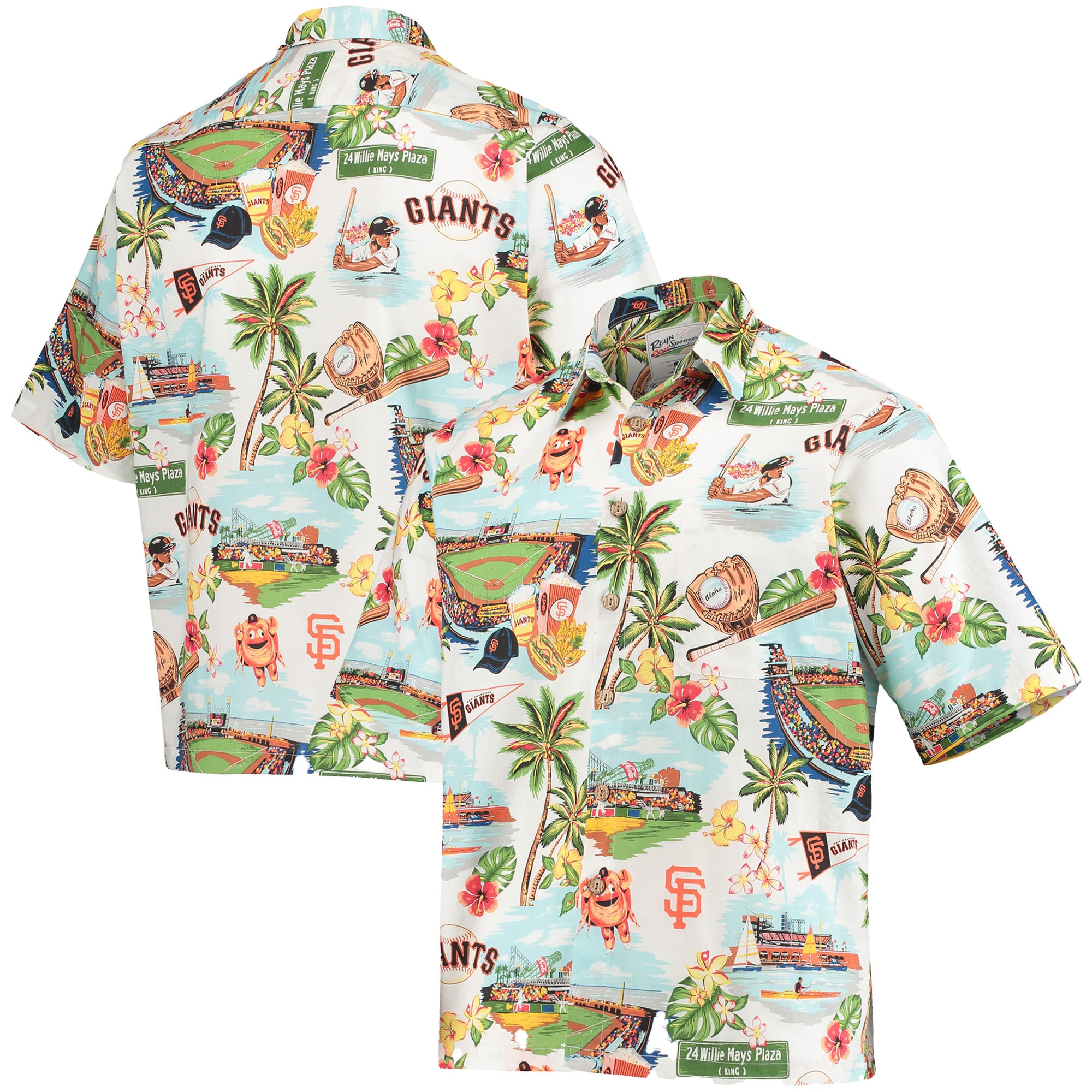 Mens San Francisco Giants Reyn Spooner White Scenic Hawaiian Shirt Merch Gift For Grandpa-1