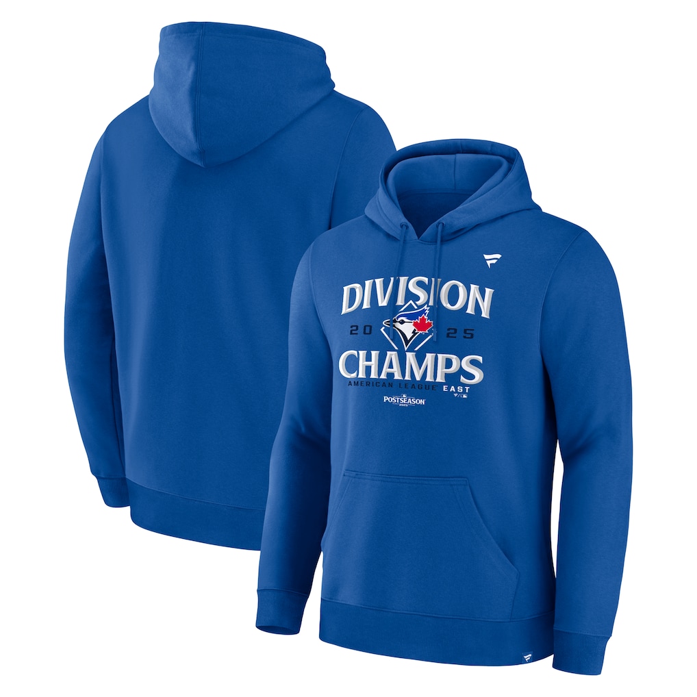 Mens Toronto Blue Jays Fanatics Royal 2025 AL East Division Champions Locker Room Hoodie-1 Mens Toronto Blue Jays Fanatics Royal 2025 AL East Division Champions Locker Room Hoodie-1