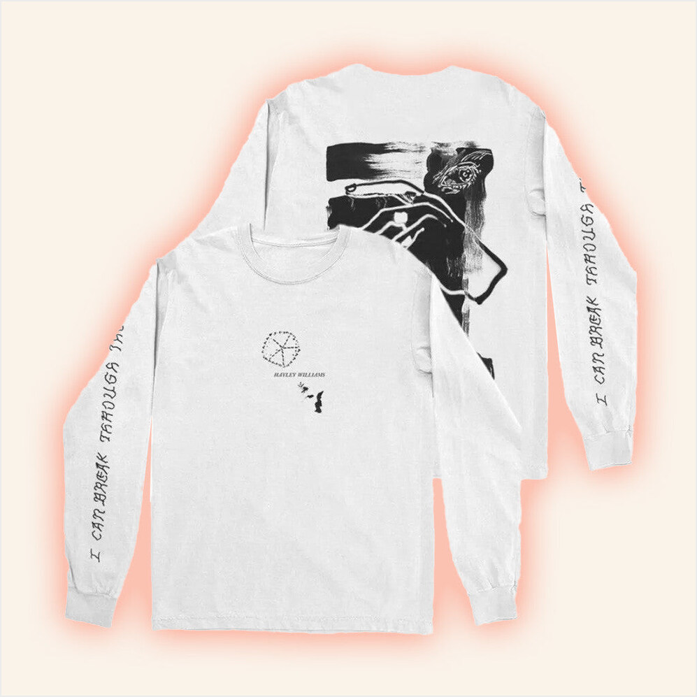 Merchbar Merch Break Through White Long Sleeve Shirt Gift Ideas For Him Gifts For Best Friend-1