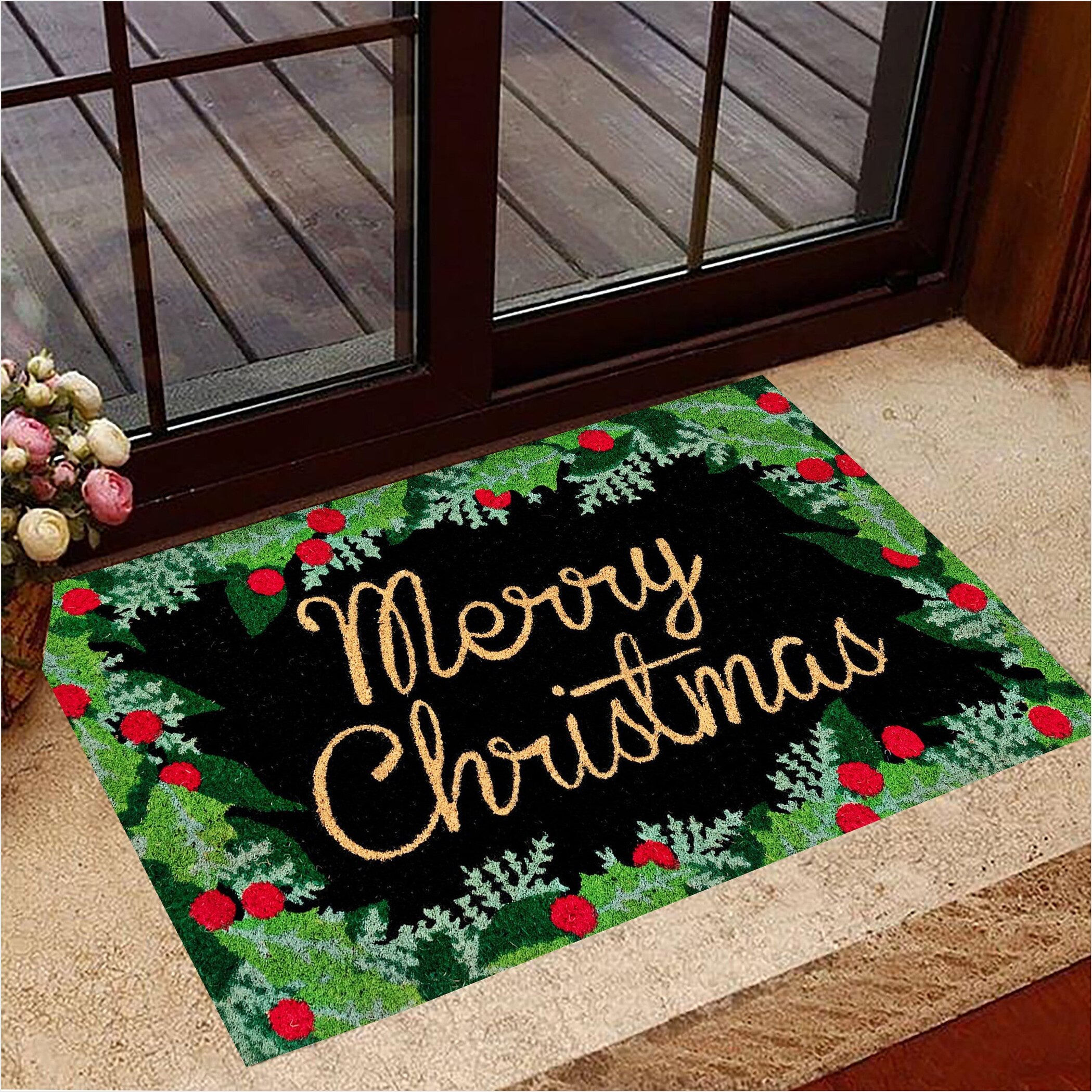 Merry Christmas Doormat Holiday Christmas Welcome Mat Home Decorations 2021 Gifts For Besties-1