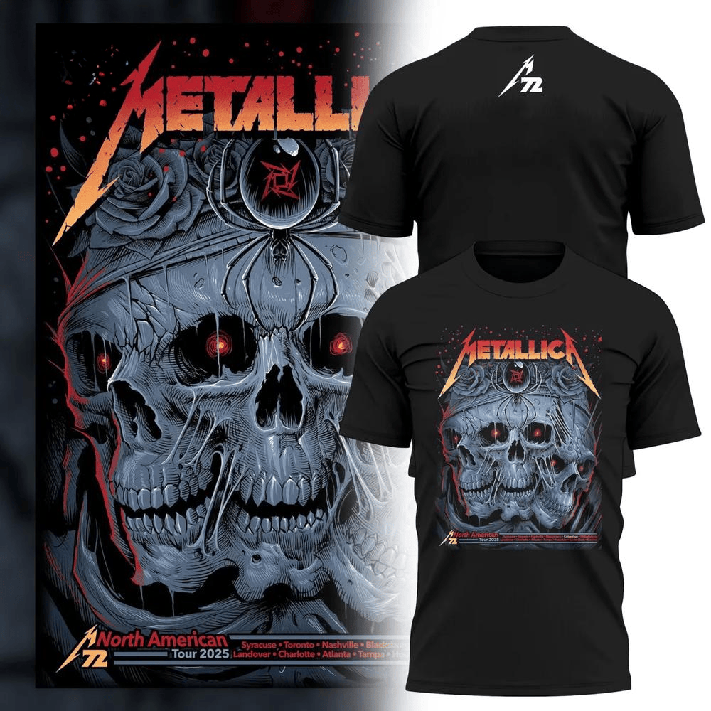 Metallica M72 North American Tour 2025 T-Shirt Metallica Merch Unique Father'sDay Gifts-1
