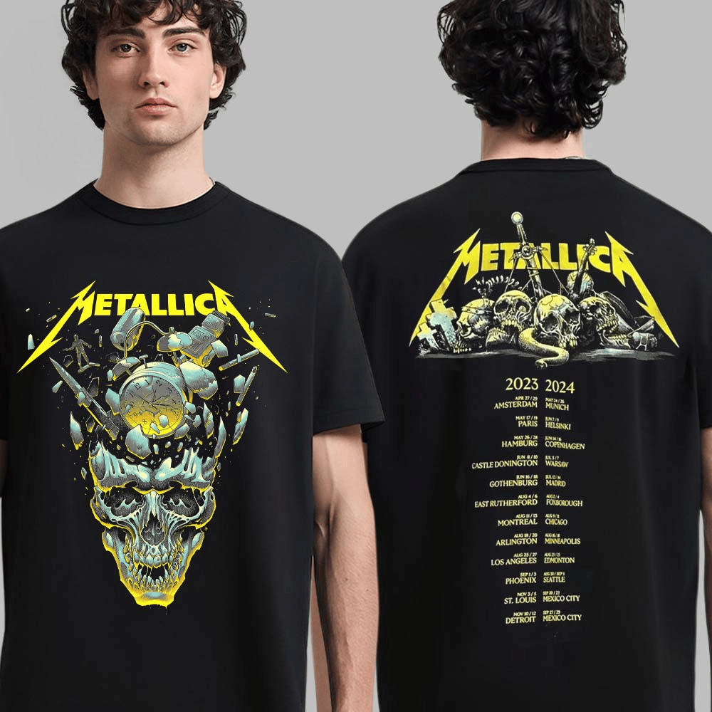 Metallica M72 Tour Merch Skull 2023 2024 Metallica T-Shirt Best Father's Day Gifts For Dad-1 Metallica M72 Tour Merch Skull 2023 2024 Metallica T-Shirt Best Father's Day Gifts For Dad-1