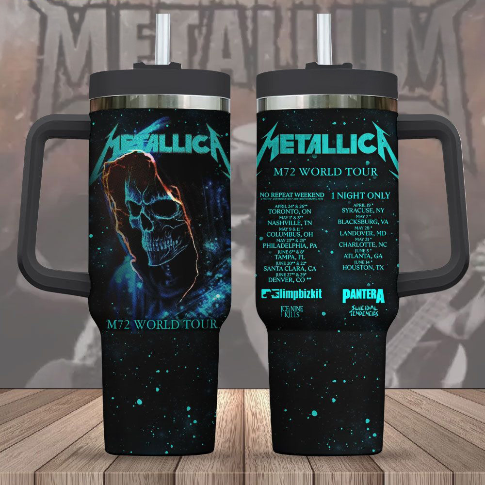 Metallica M72 World Tour 2025 Stanley Tumbler Metallica M72 Merch Good Father's Day Presents-1