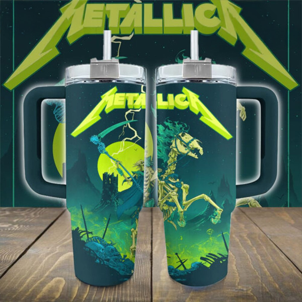 Metallica M72 World Tour Houston 2025 Stanley Tumbler Metallica Merch Presents For Music Lovers-1
