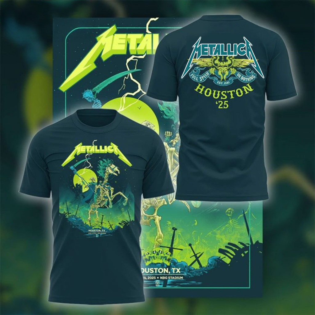 Metallica M72 World Tour Houston '25 Shirt Metallica Merch Music Lover Gifts For Him-1