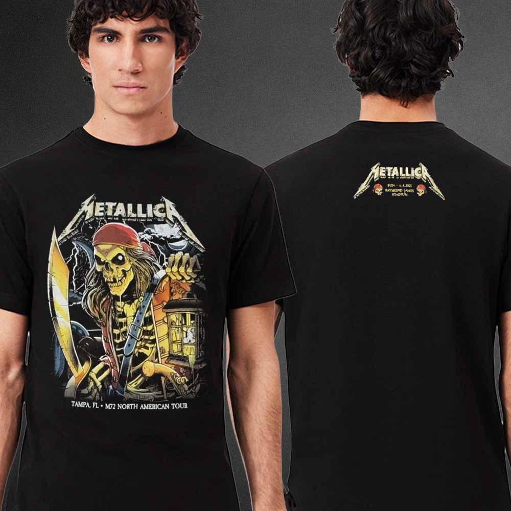 Metallica Tampa 2025 Day 2 Raymond James Fl M72 North American Tour T-Shirt Metallica Merch-1