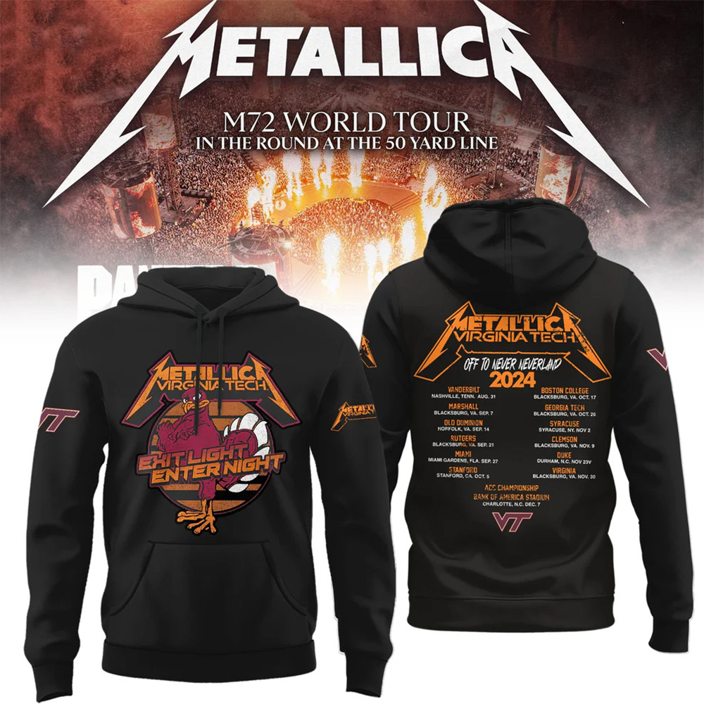 Metallica Virginia Tech Hoodie Gift Ideas For Music Lovers-1