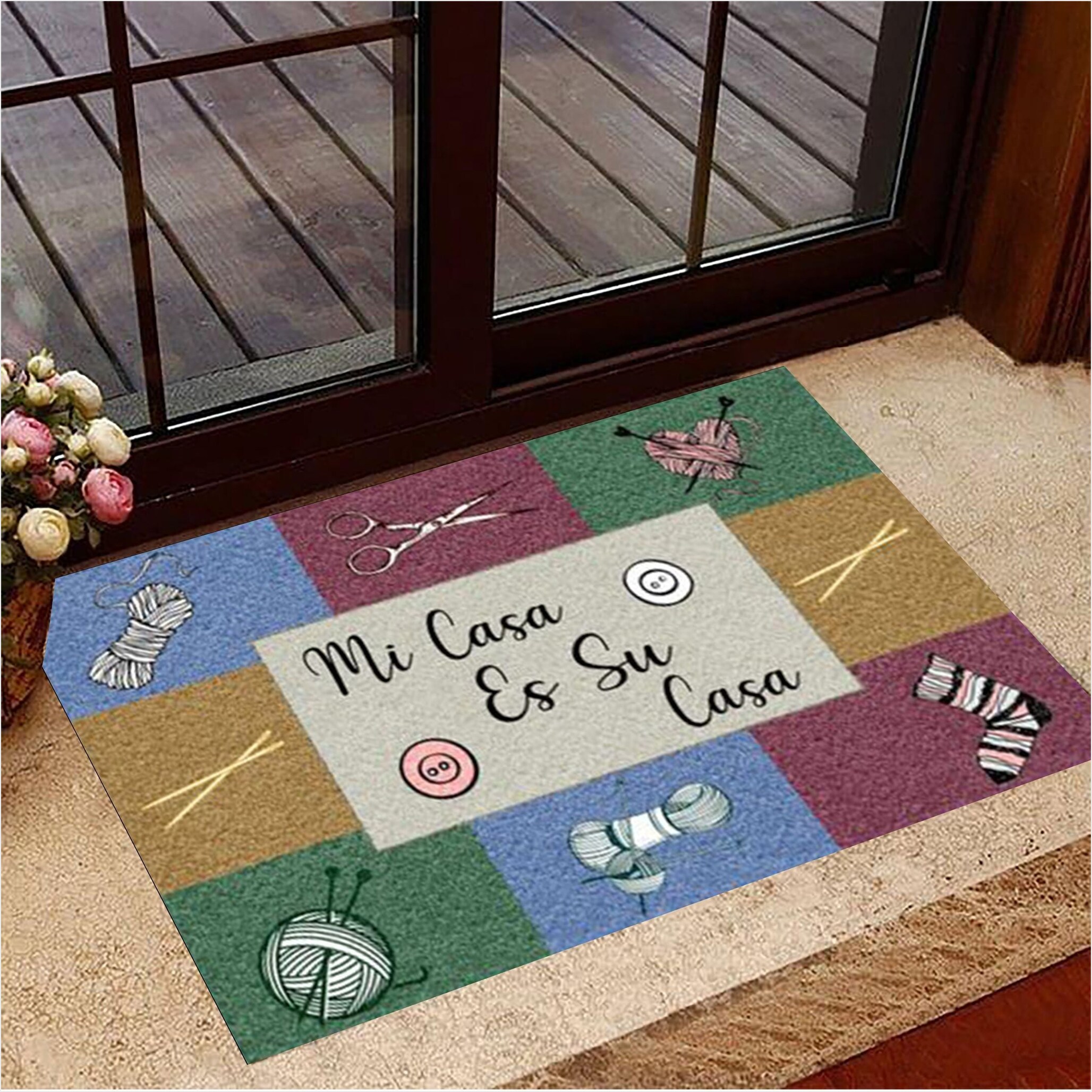 Mi Casa Es Su Casa Knitting Doormat Decorative Door Mats Gifts For New House Gifts For Fans-1