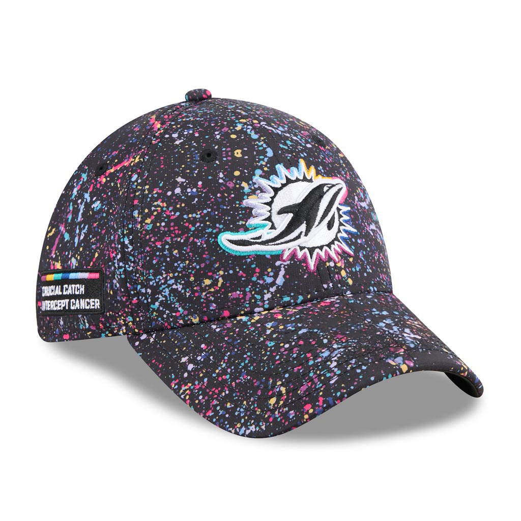 Miami Dolphins Crucial Catch NFL Embroidered Hat 2025 Rainbow Dolphins Merch Fan Gifts-1