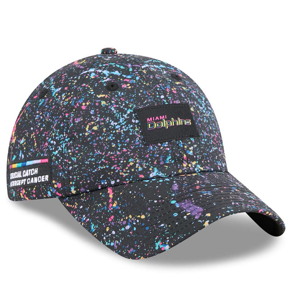 Miami Dolphins Crucial Catch NFL Embroidered Hat 2025 Rainbow Dolphins Merch Gift For Her-1