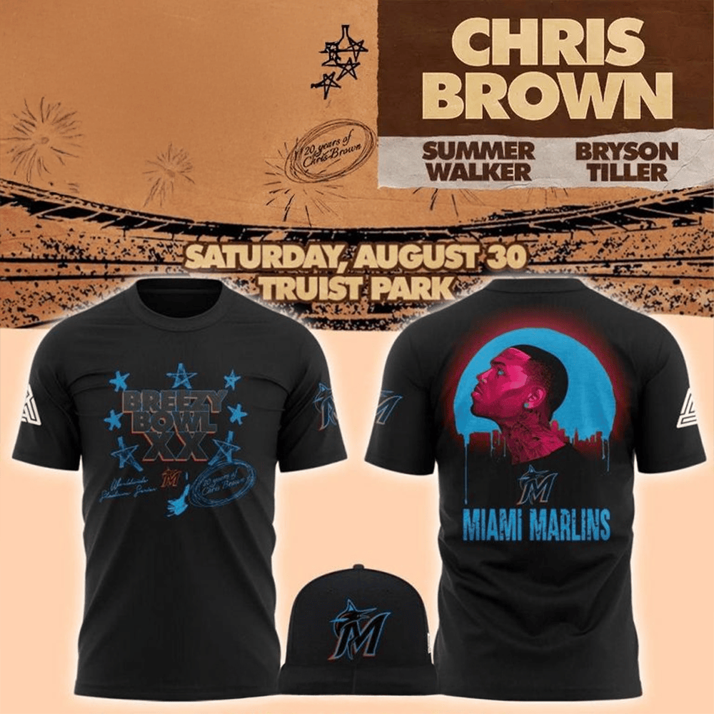 Miami Marlins 2025 BREEZY BOWL XX Concert T-Shirt Miami Marlins Merch Good Gifts For Dads-1