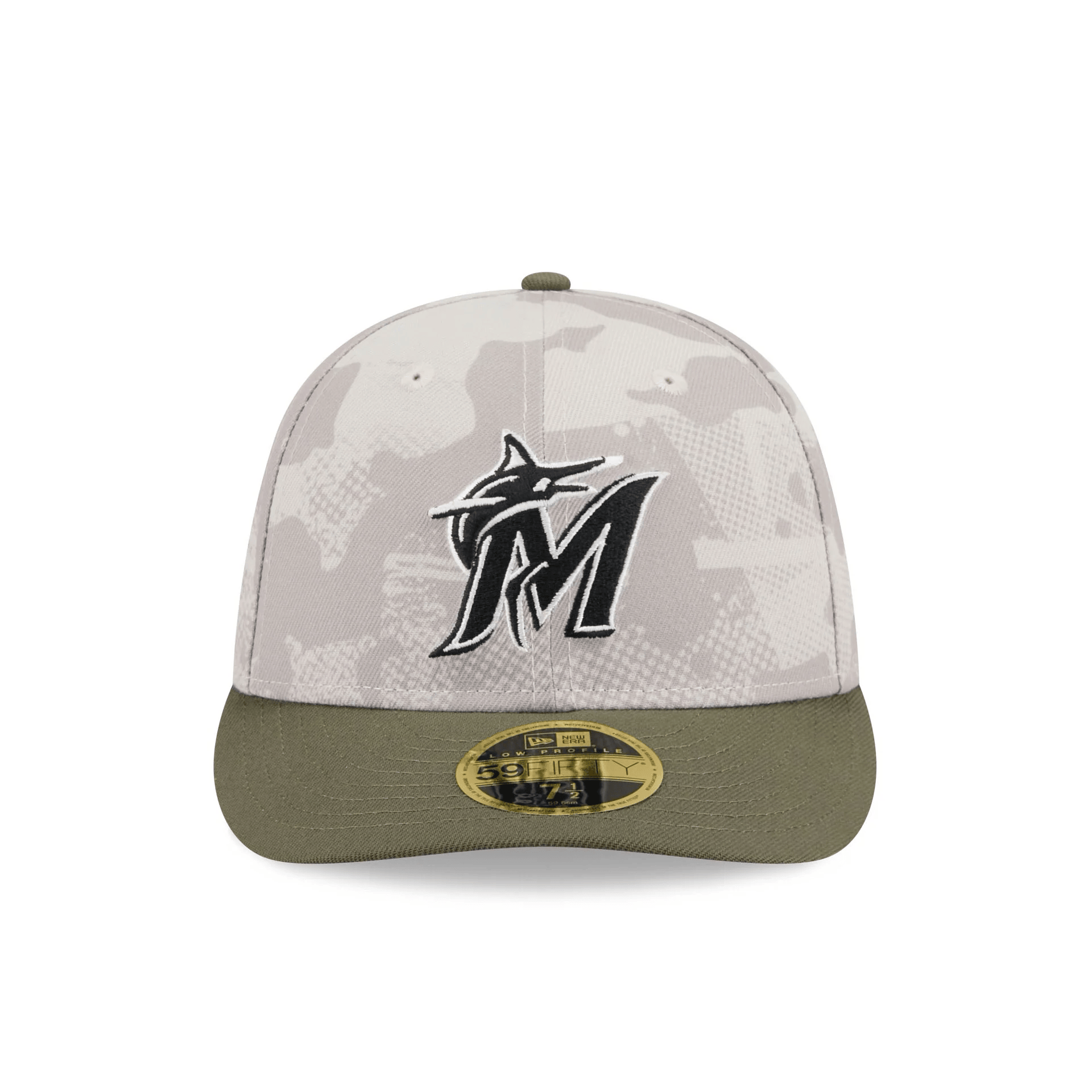 Miami Marlins Camo Hat MLB Armed Forces Day 2025 Hat Merch Last Minute Father'sDay Gifts-1