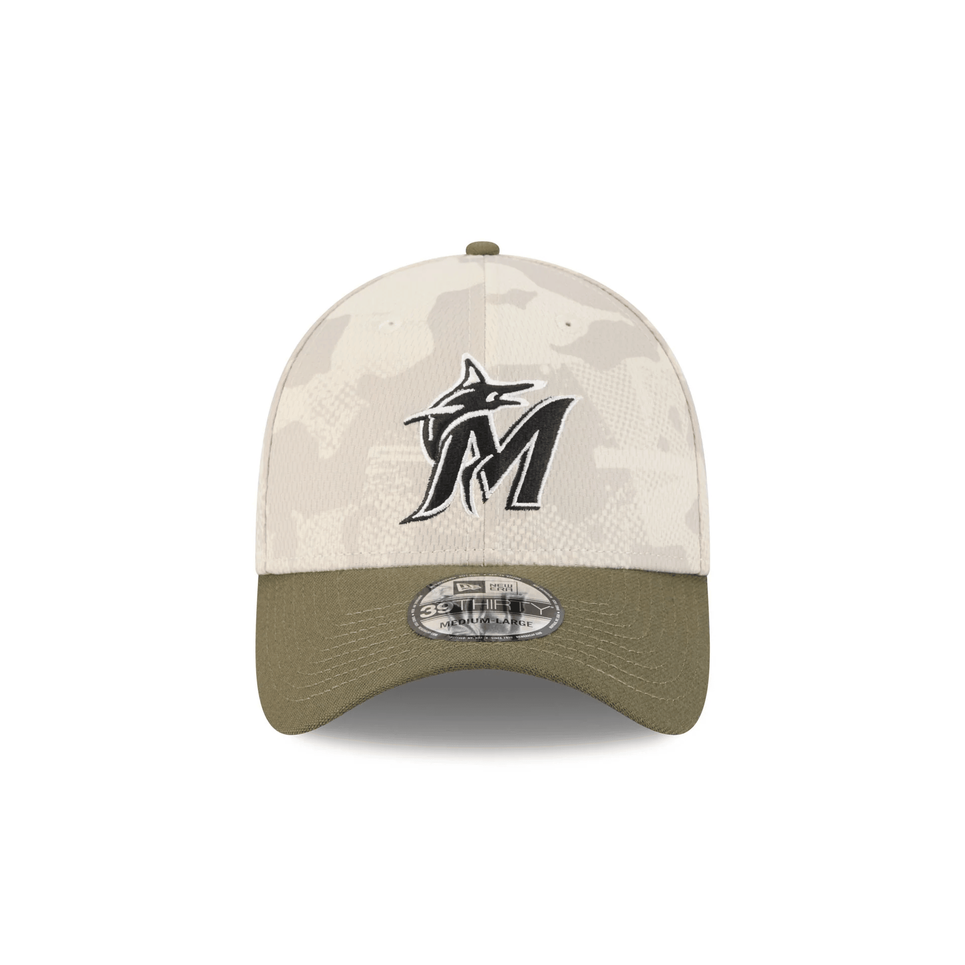 Miami Marlins Camo Hat MLB Armed Forces Day 2025 Hat Merch Unique Gifts For Dad-1