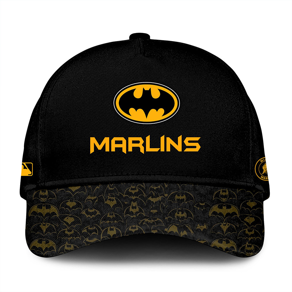 Miami Marlins x DC Batman Game Night Hat Best Gifts For Baseball Fans-1