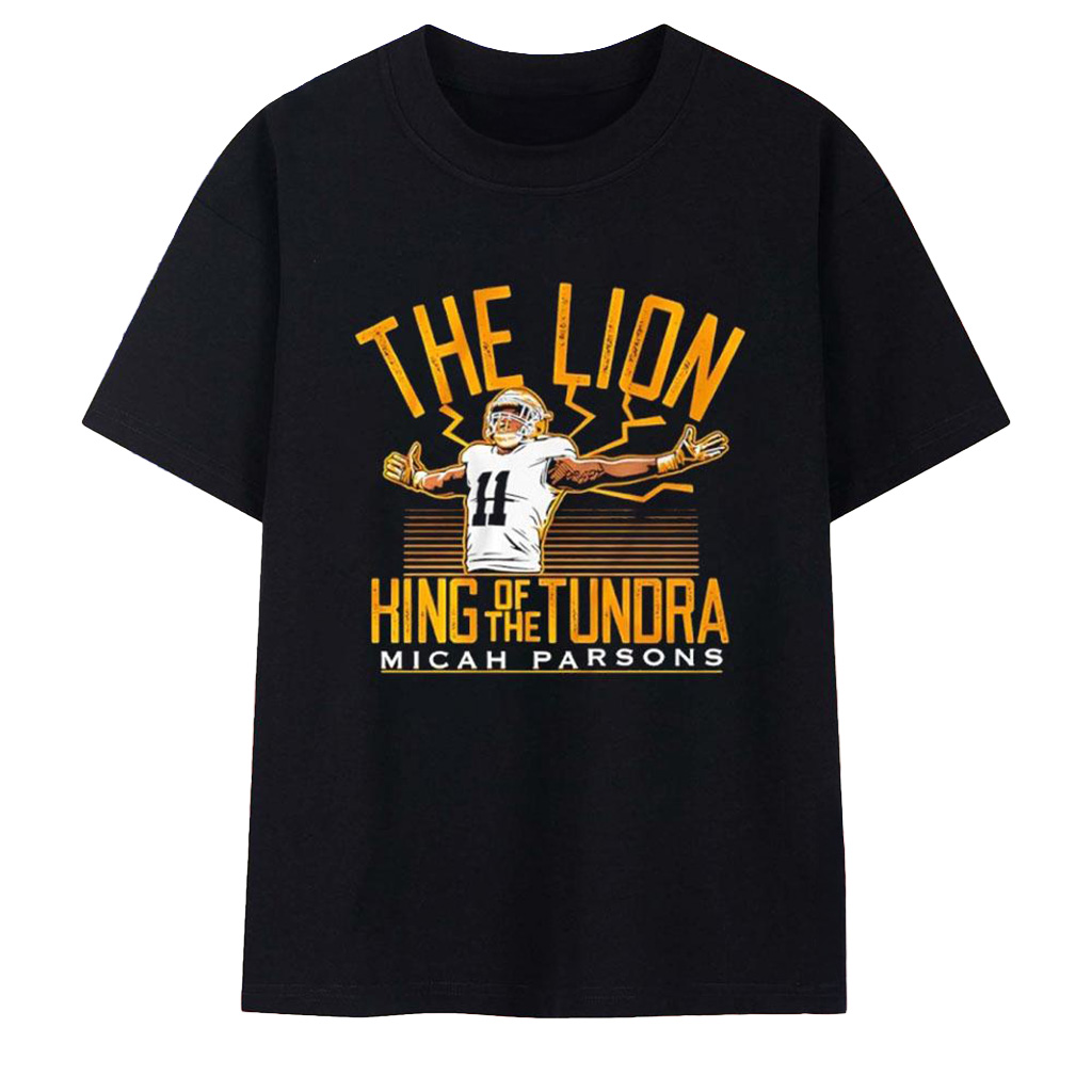 Micah Parsons The Lion King Of The Tundra Green Bay Packers T-Shirt Micah Parsons Merch_-1