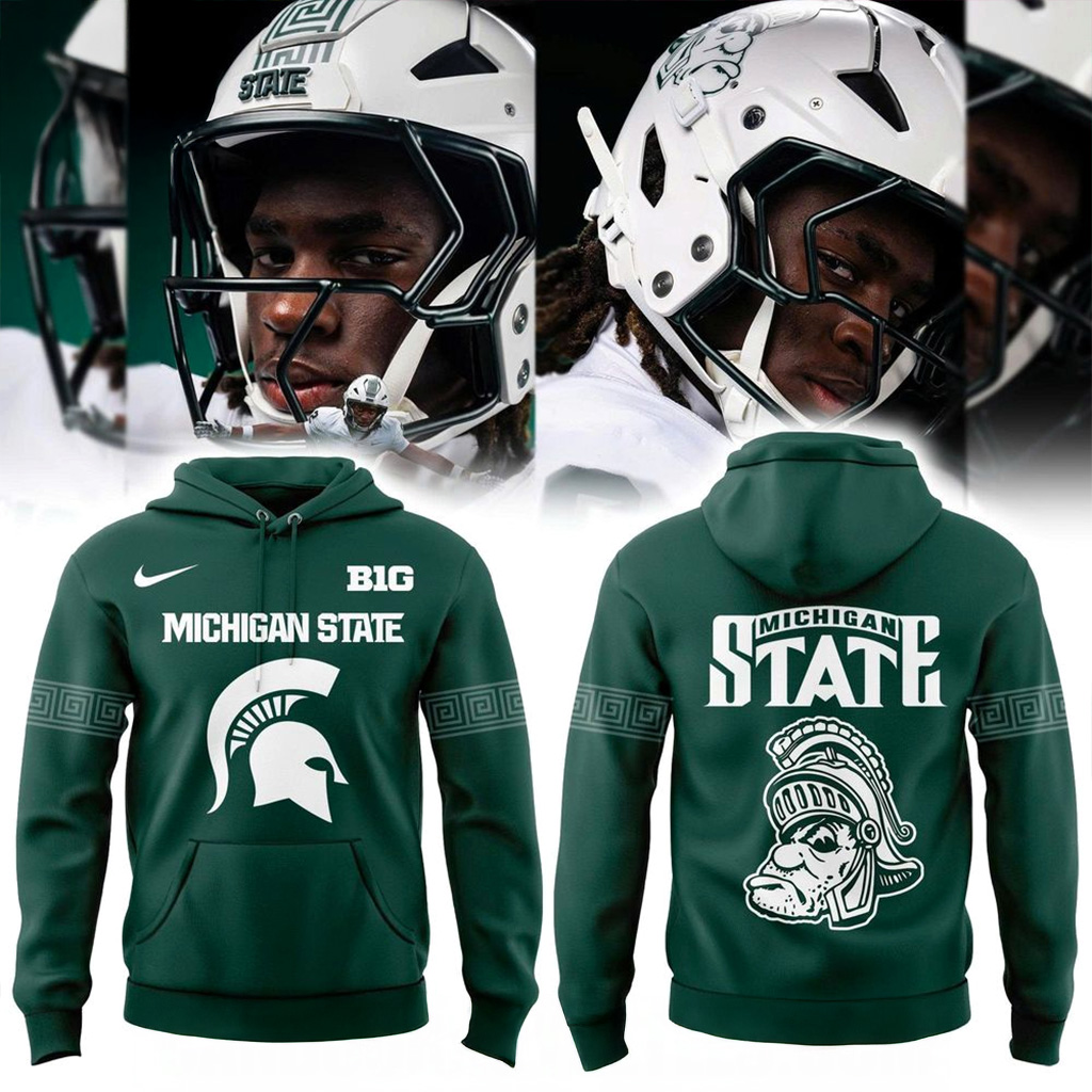 Michigan State Spartans Legacy Alternate Green Forest Hoodie Spartans Merch Gifts For Dad-1