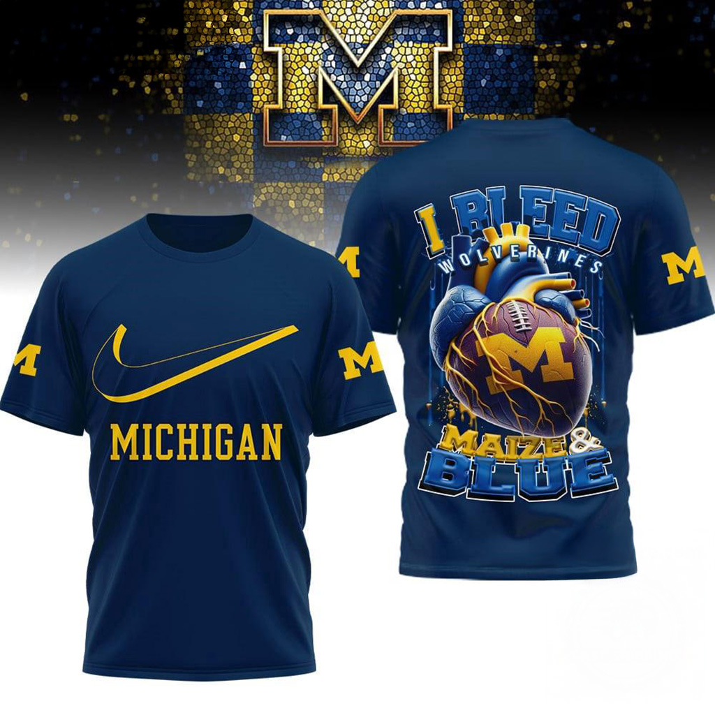 Michigan Wolverines 2025 NCAA I Bleed Shirt Michigan Wolverines Merch Gift For Fans-1