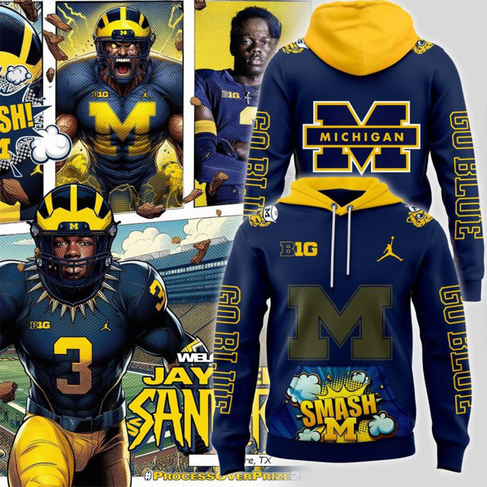 Michigan Wolverines Go BlueTime To Smash 2024 Hoodie Football Fan Gift Ideas-1