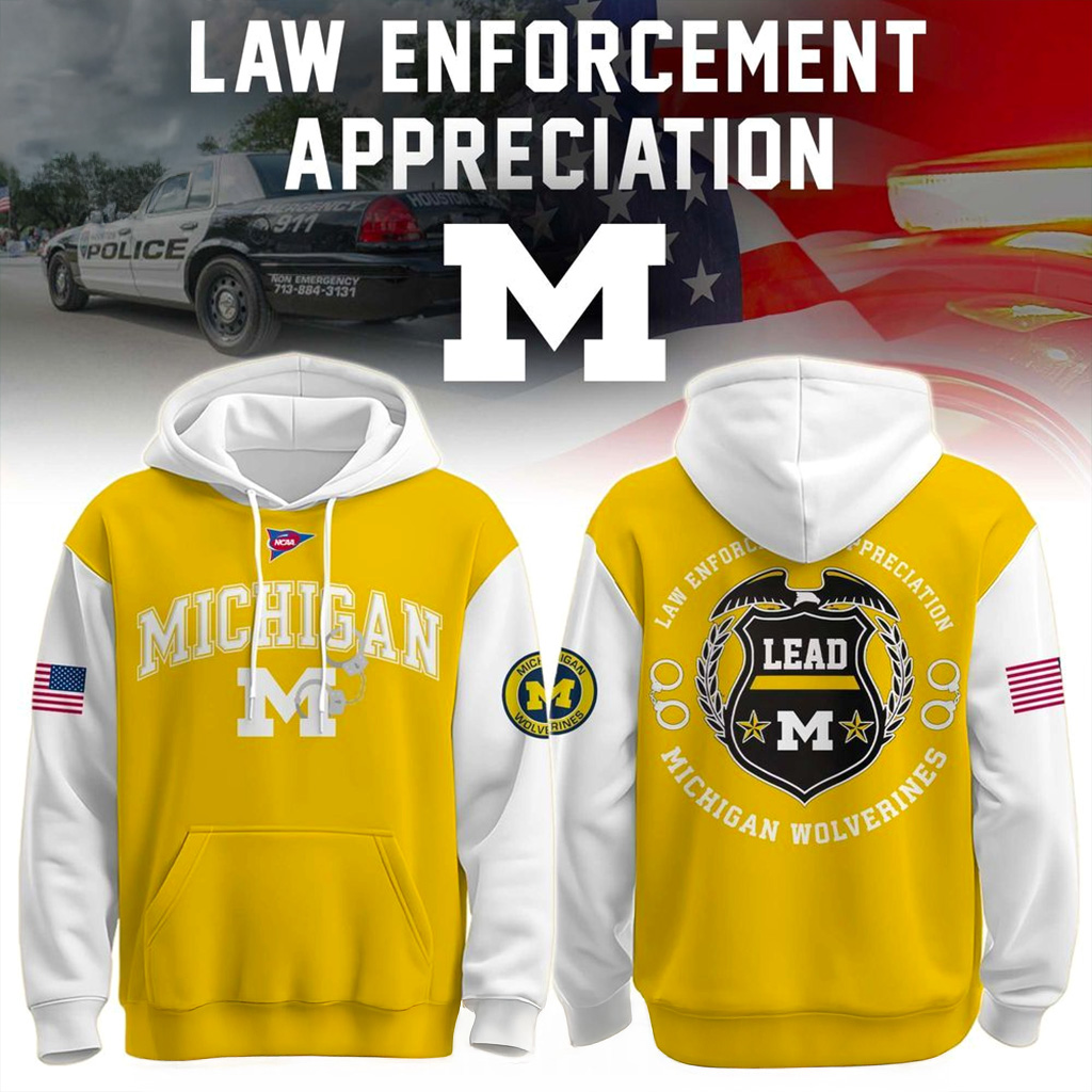 Michigan Wolverines x Law Enforcement Appreciation Day Hoodie Wolverines Merch Fans Gifts-1