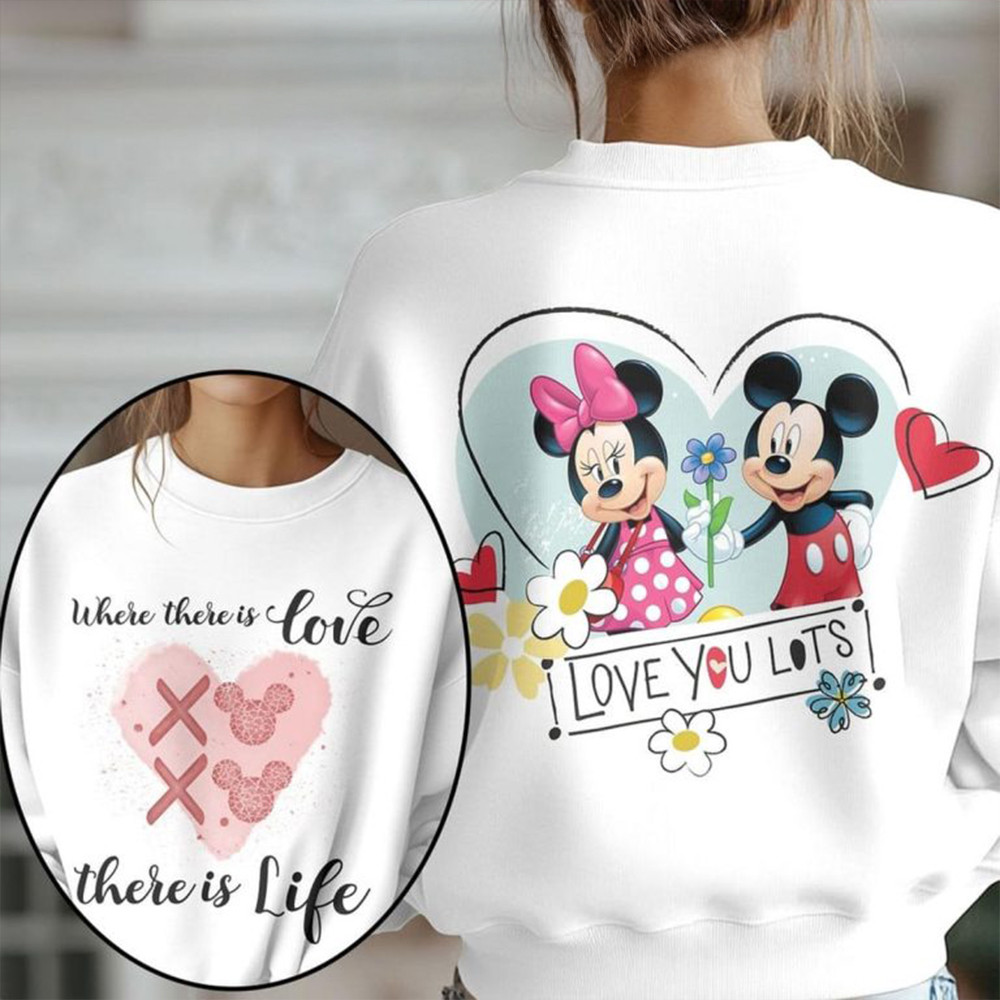Mickey Mouse And Minnie Love You Lots Valentine 2025 Sweatshirt Gifts For Fans-1