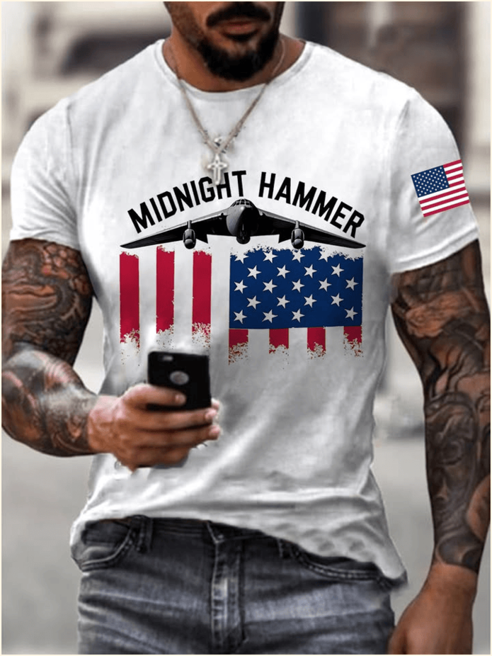 Midnight Hammer Shirt USA Patriotic T-Shirt Gifts For Husband Birthday Gifts For Friends-1