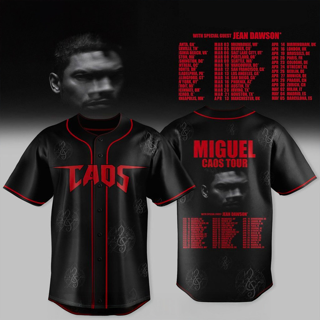 Miguel Caos Tour Jersey Fan Merch Christmas Present For Husband-1