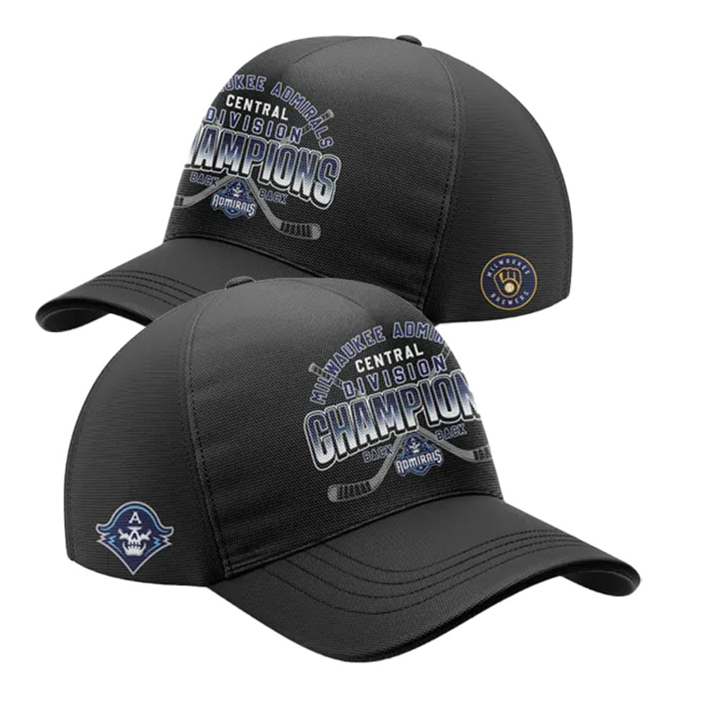Milwaukee Admirals Back To Back Central Division Champions Hat First Fathers Day Gift-1