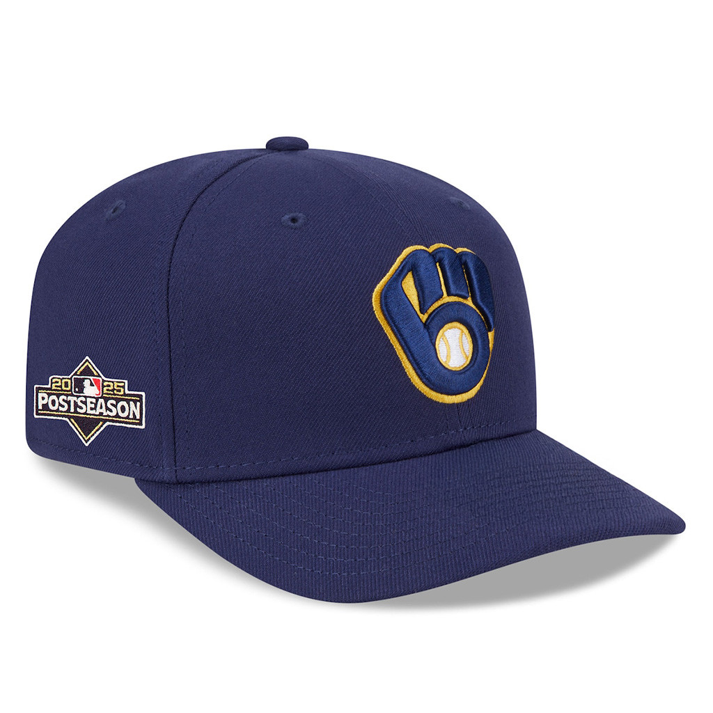 Milwaukee Brewers Navy 2025 MLB Postseason 9seventy Embroidered Hat MLB Merch Gift For Men-1