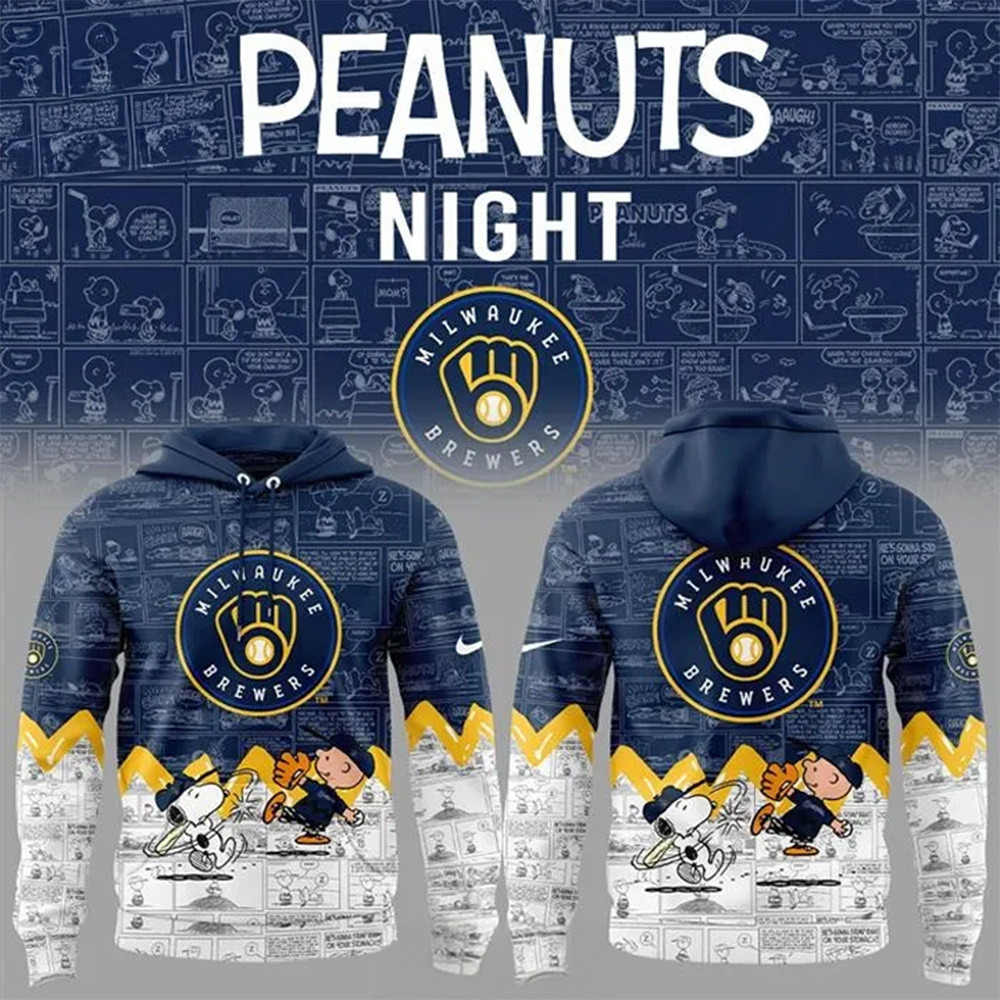 Milwaukee Brewers Peanuts Snoopy Hoodie Presents For Hockey Fans-1